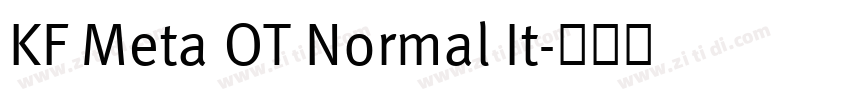 KF Meta OT Normal It字体转换